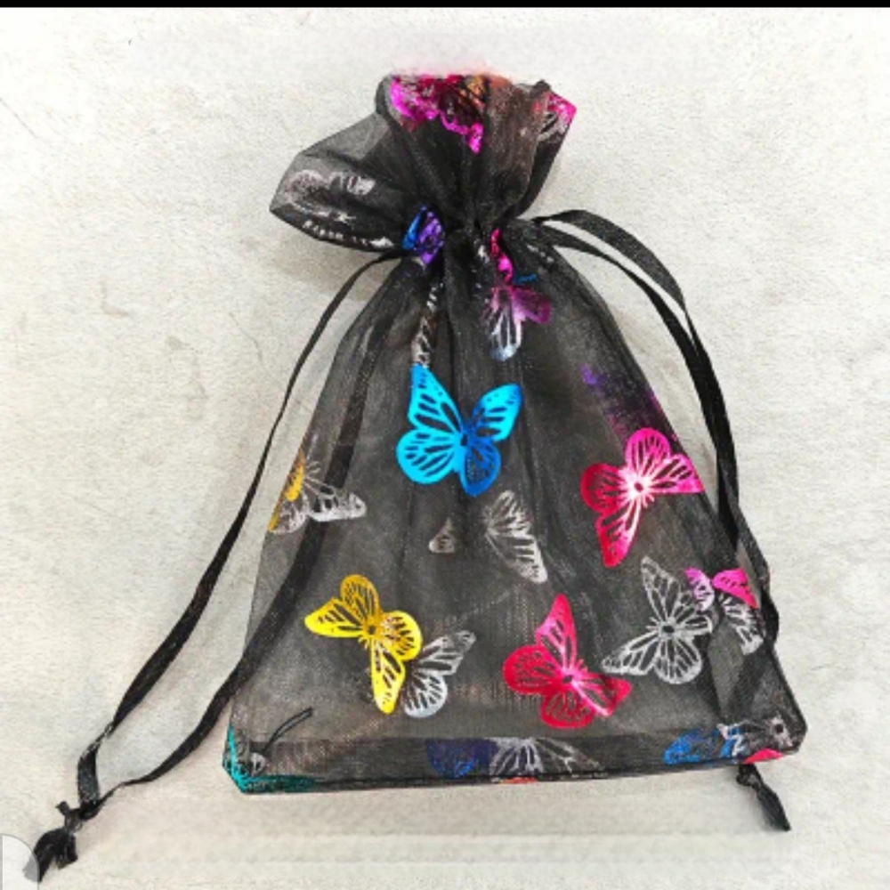 15ct. 5x7 Organza Foil Stamped Butterfly Gift Bags 🦋LAST ONE - Picture 3 of 3